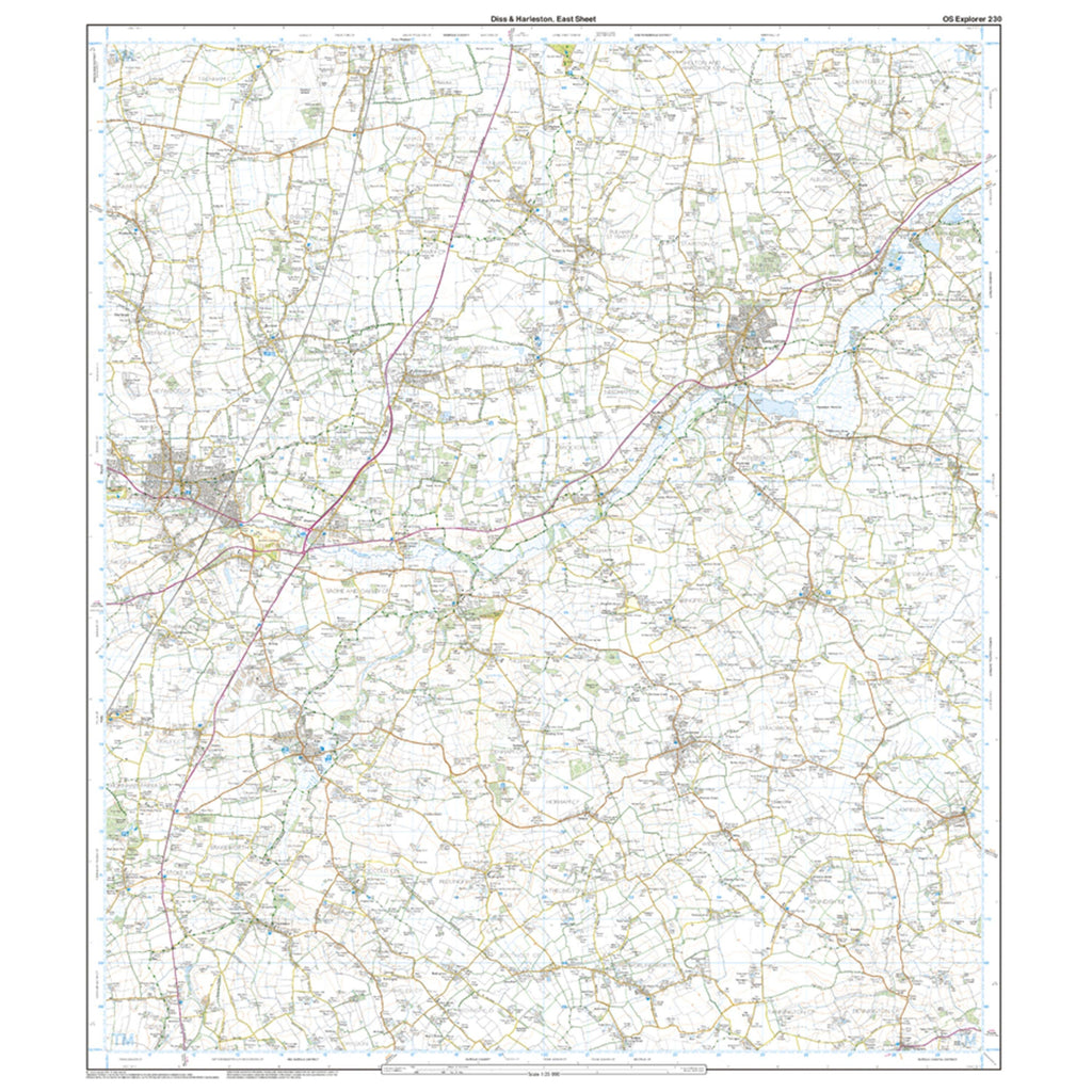Explorer Active 230 Diss & Harleston Map With Digital Version