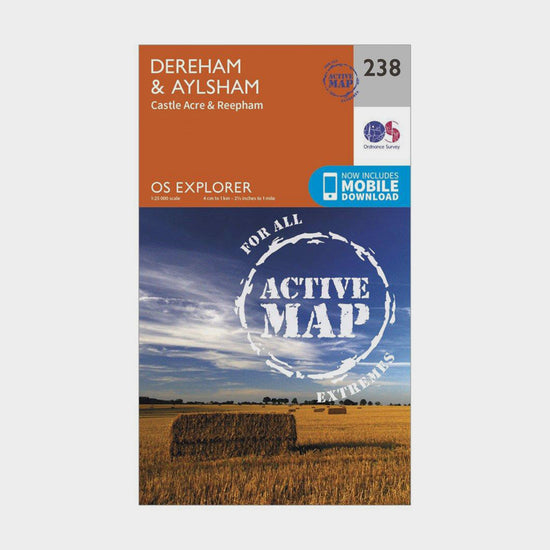 Explorer Active 238 East Dereham & Aylsham Map With Digital Version