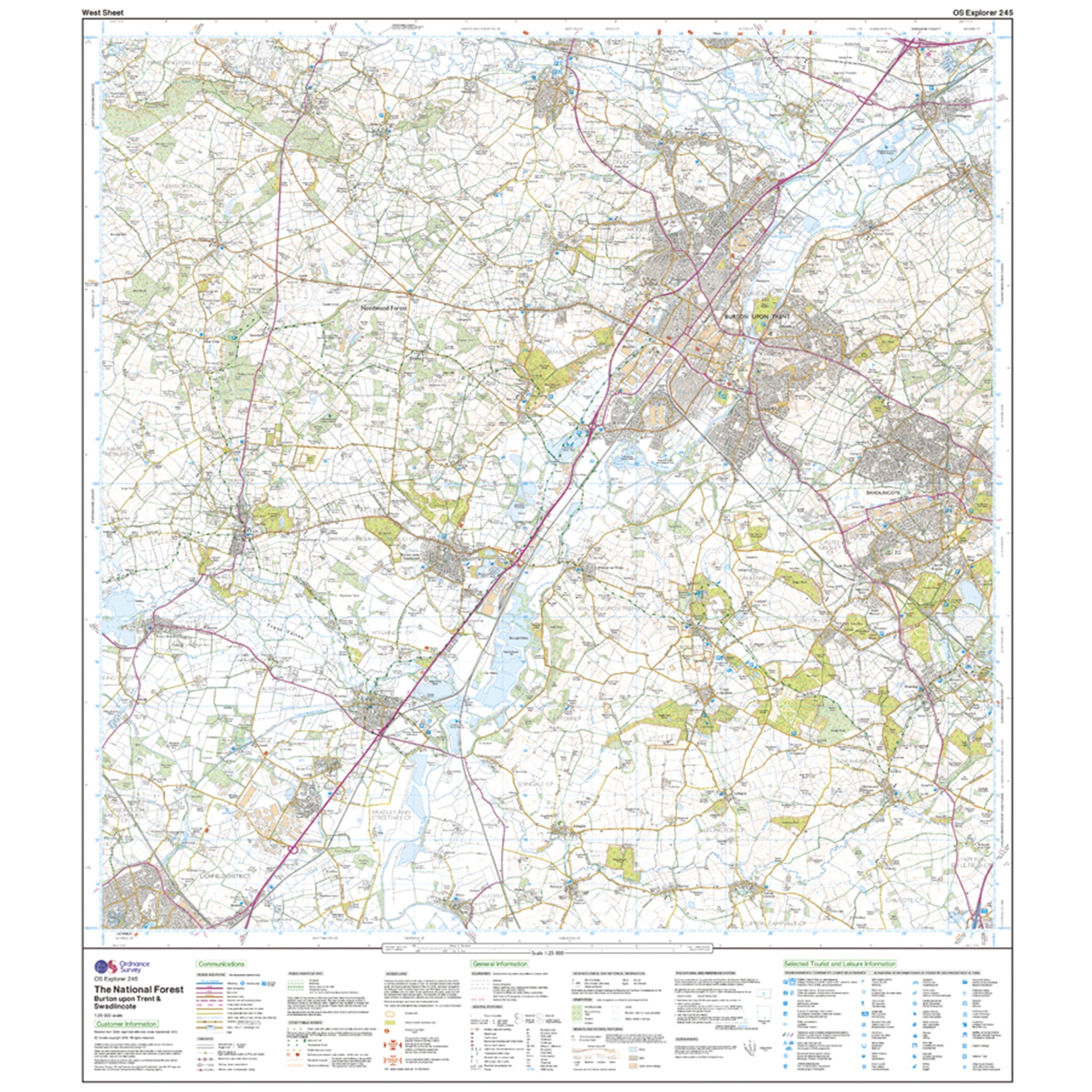 Explorer Active 245 The National Forest Map With Digital Version