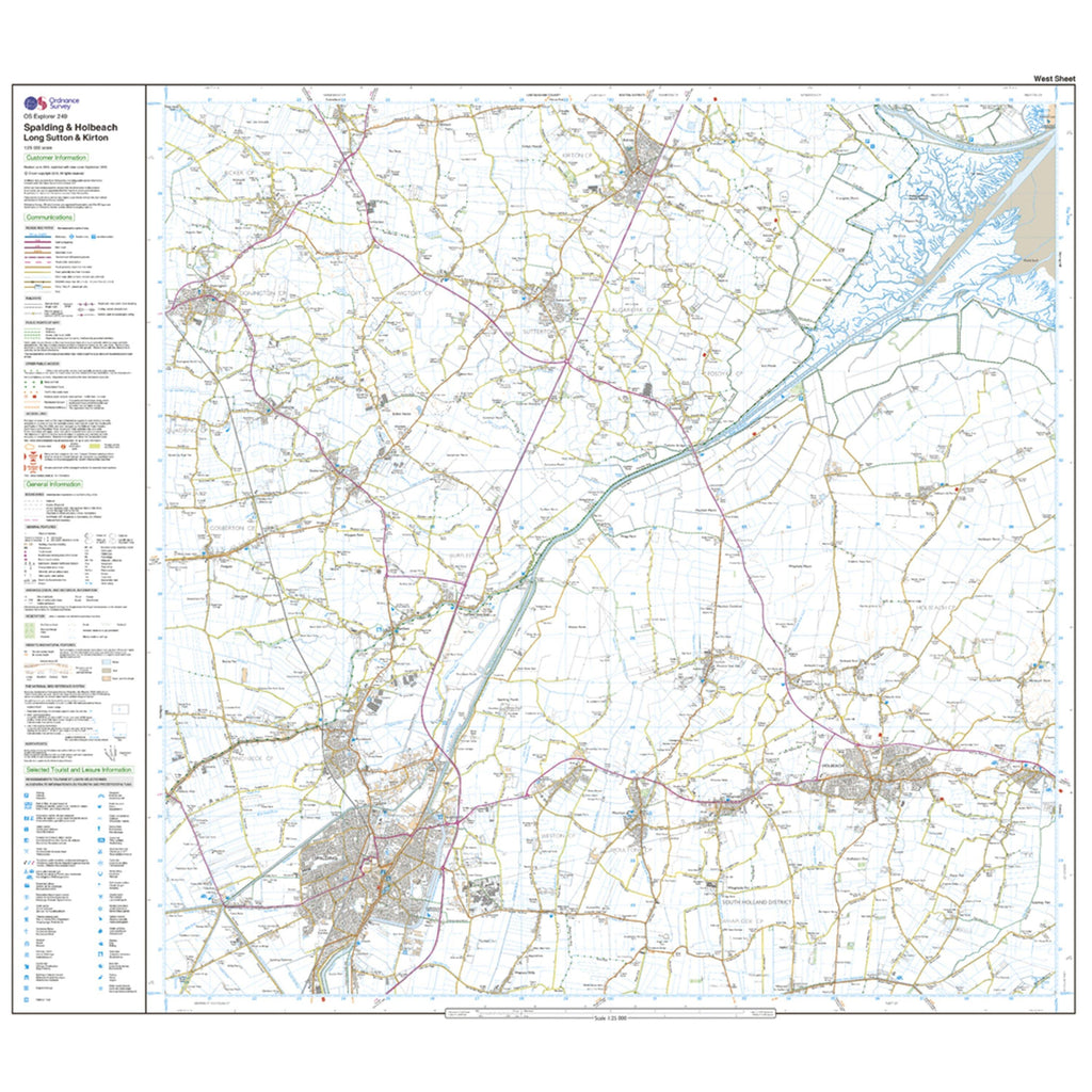 Explorer Active 249 Spalding & Holbeach Map With Digital Version