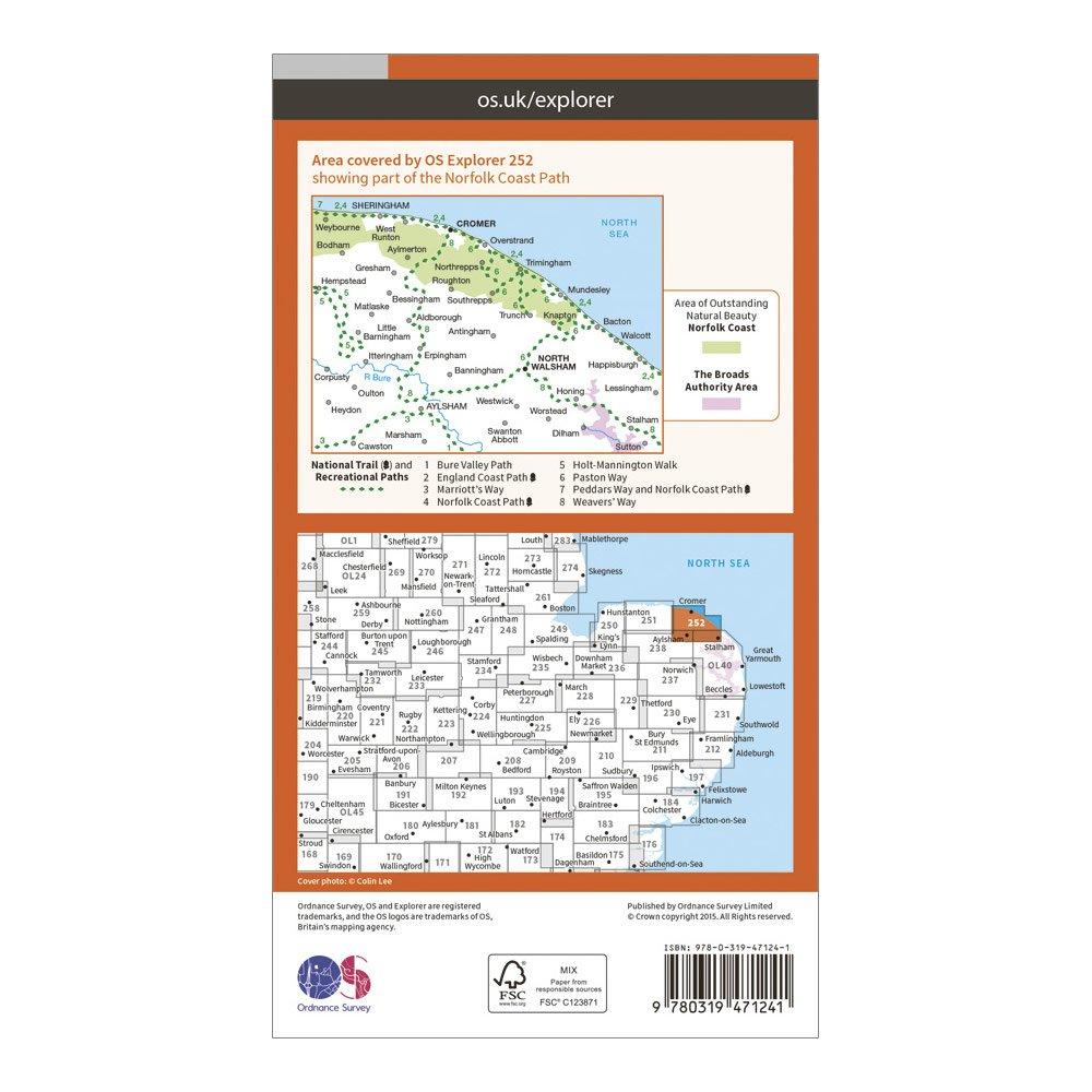Explorer Active 252 Norfolk Coast East Map With Digital Version
