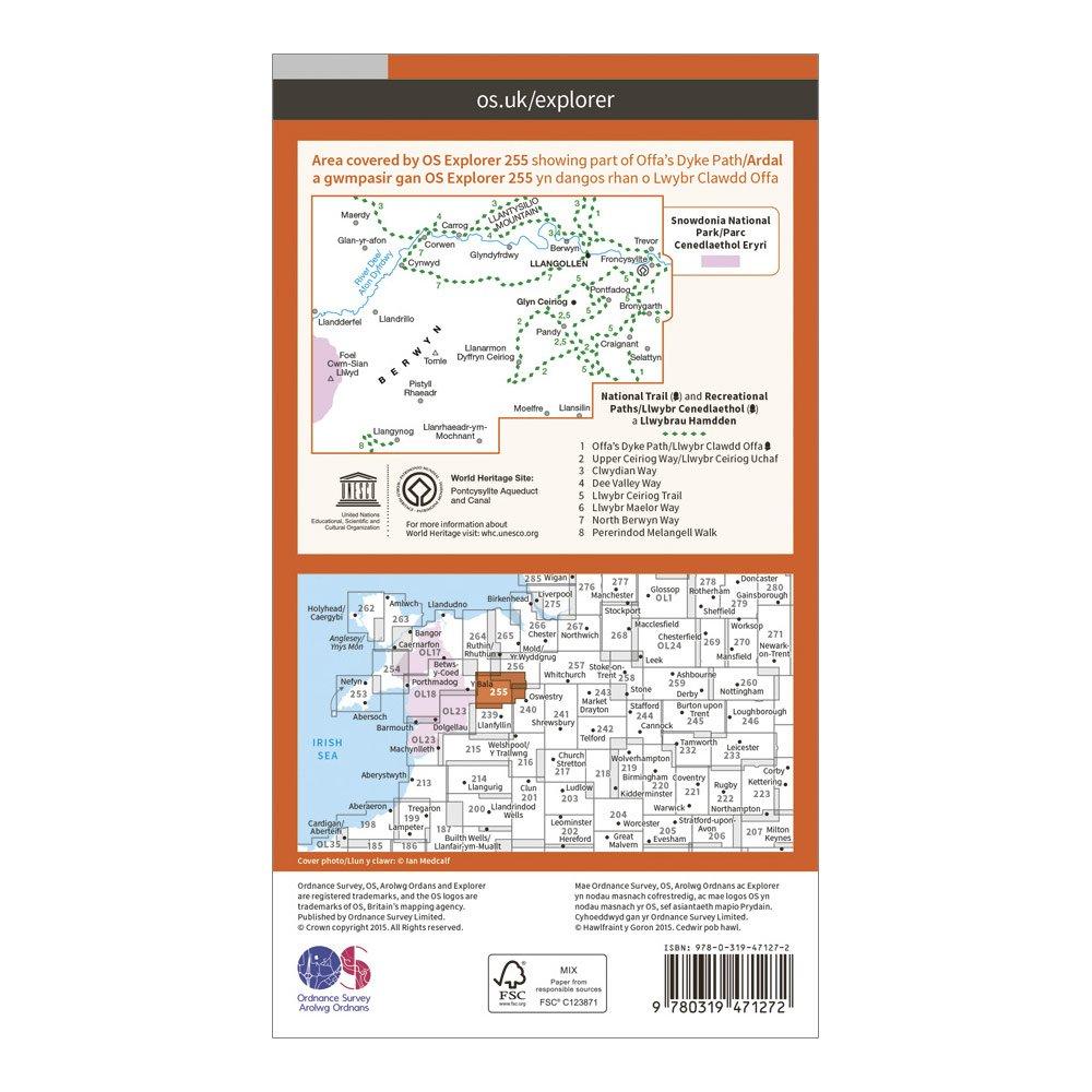 Explorer Active 255 Llangollen & Berwyn Map With Digital Version