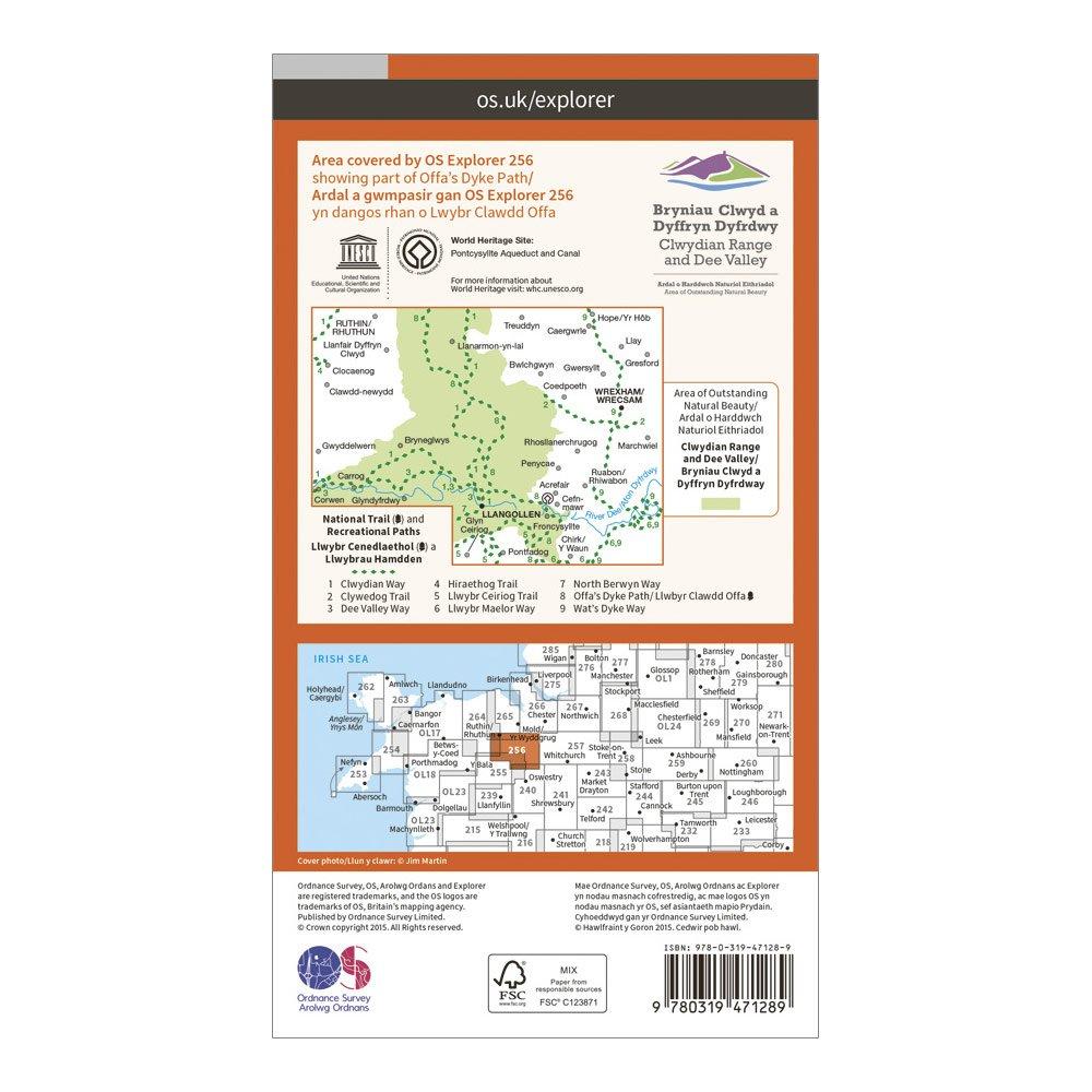 Explorer Active 256 Wrexham & Llangollen Map With Digital Version