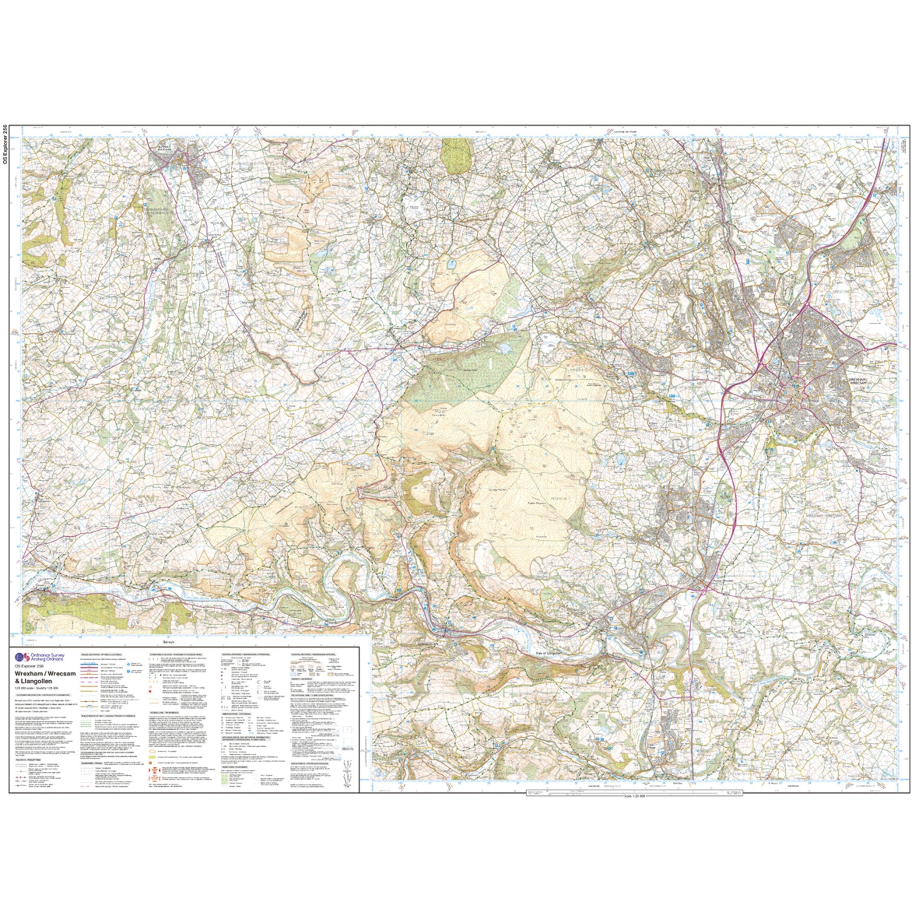Explorer Active 256 Wrexham & Llangollen Map With Digital Version