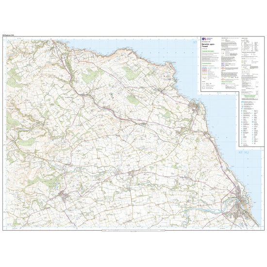 Explorer 346 Berwick-upon-Tweed Map With Digital Version