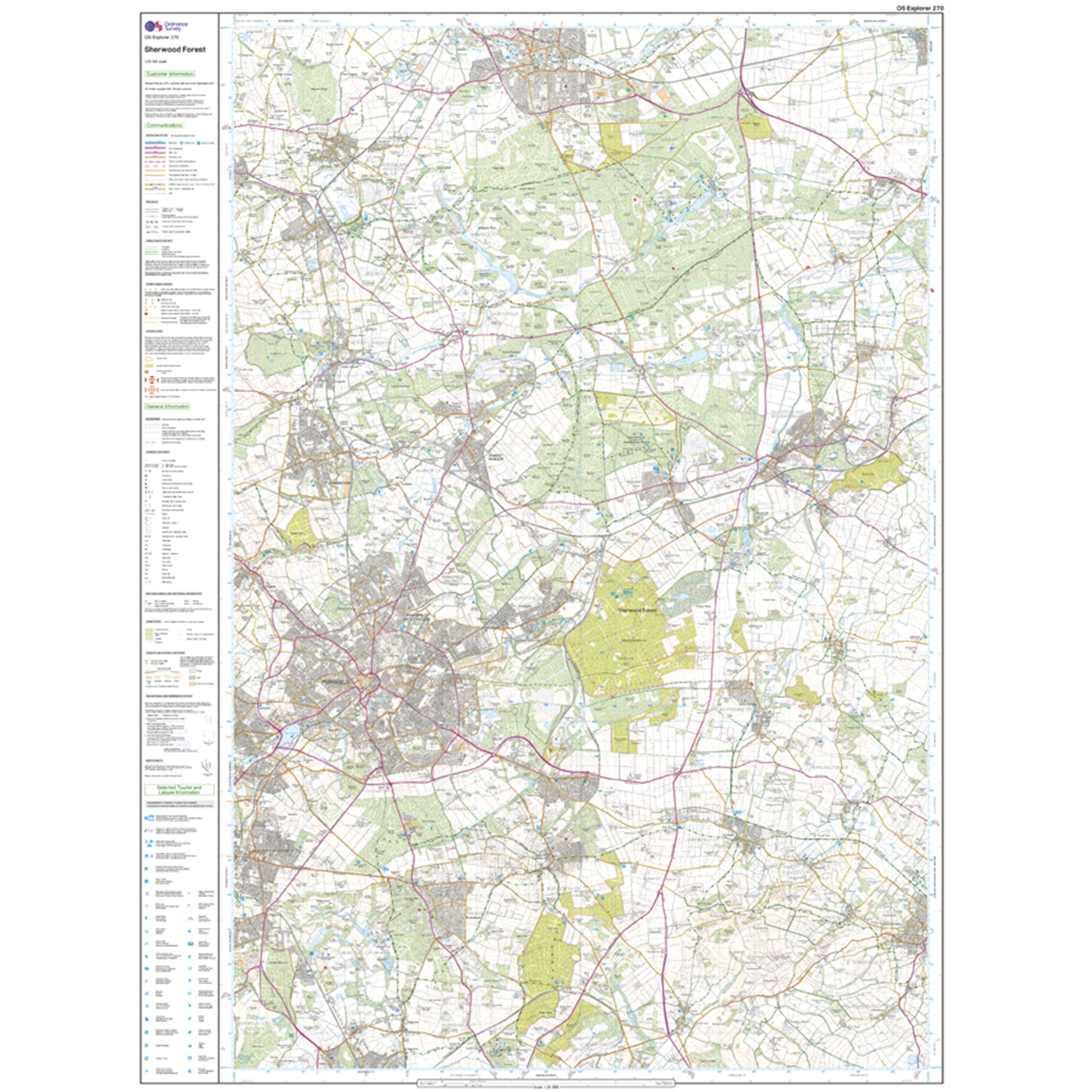 Explorer Active 270 Sherwood Forest Map With Digital Version