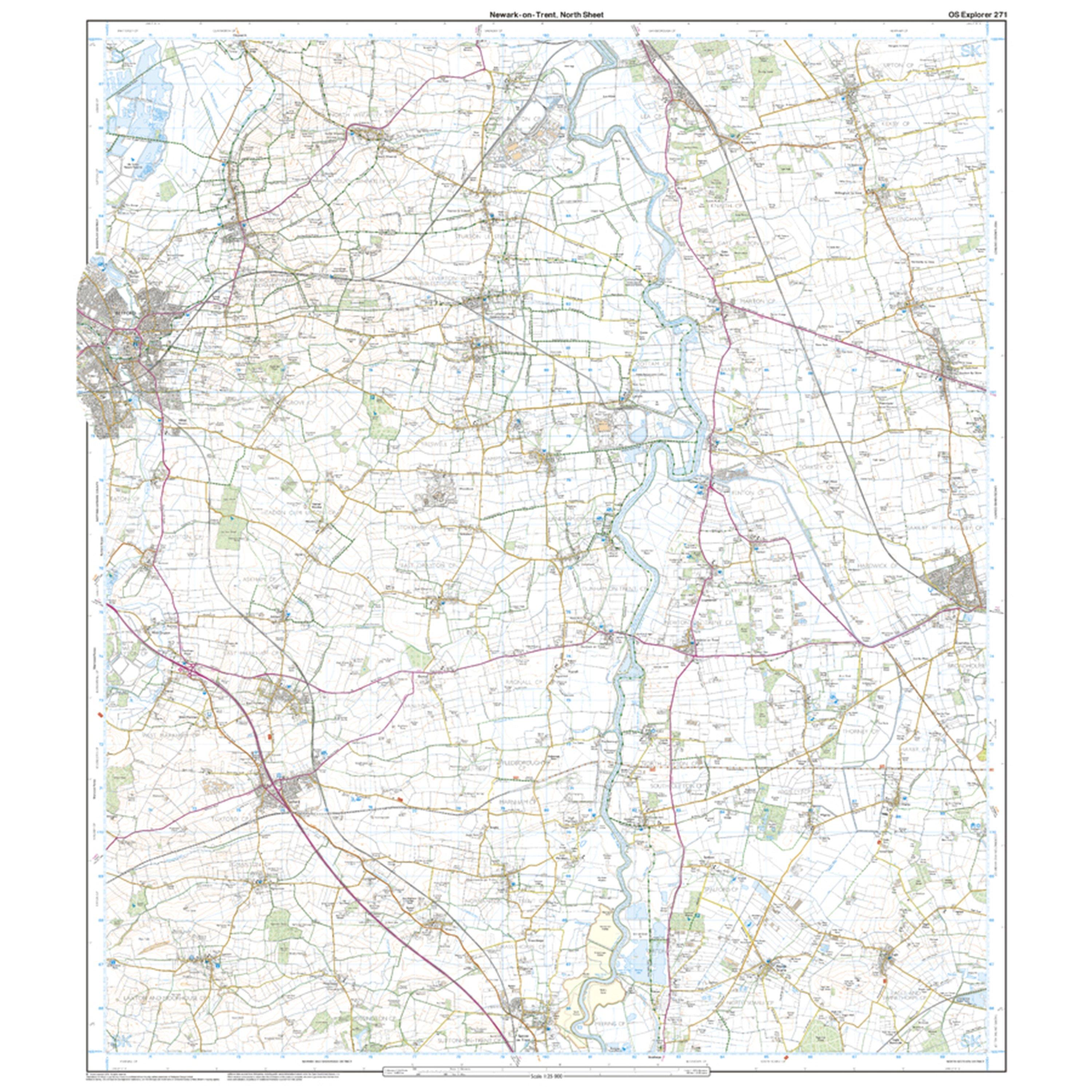 Explorer Active 271 Newark-on-Trent Map With Digital Version