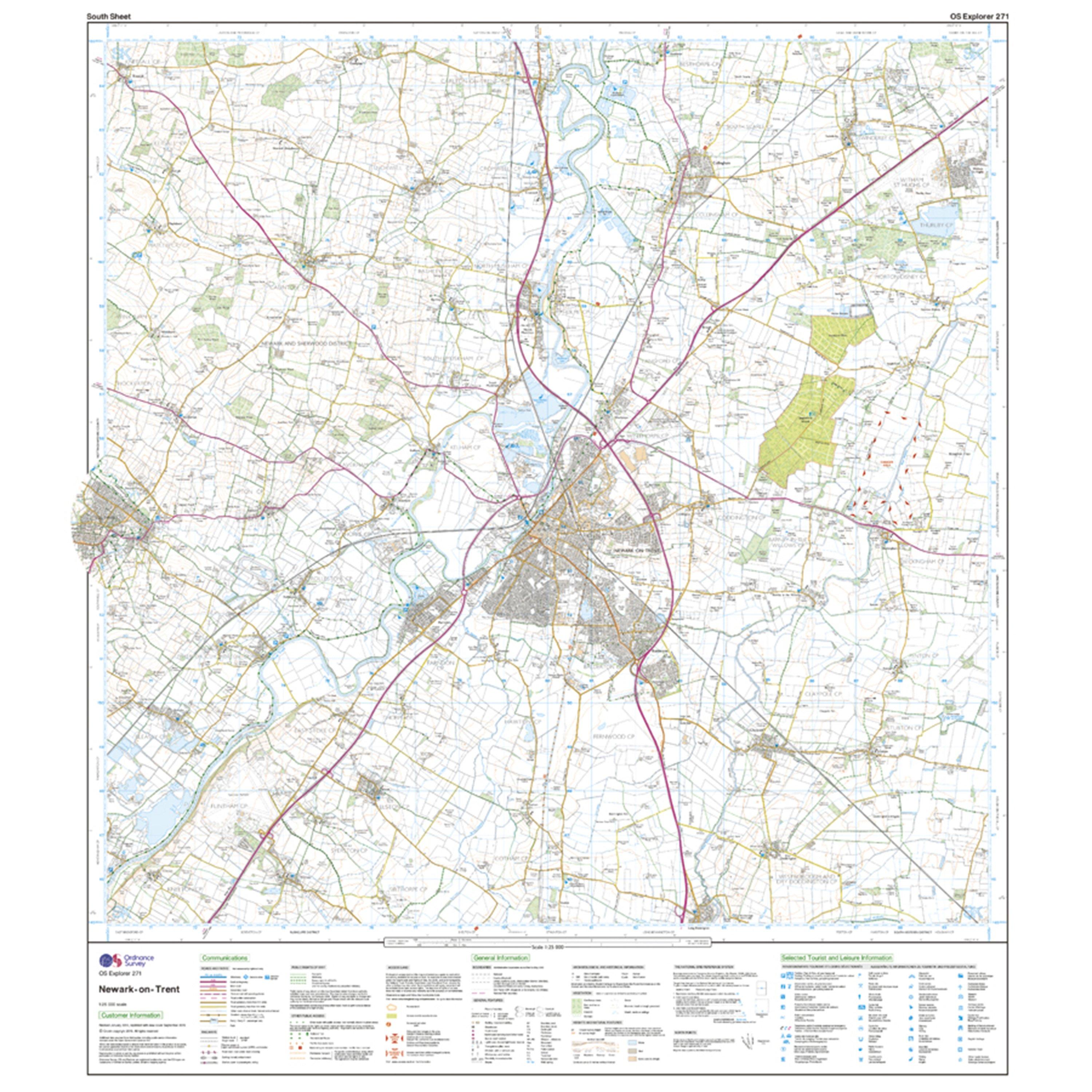 Explorer Active 271 Newark-on-Trent Map With Digital Version