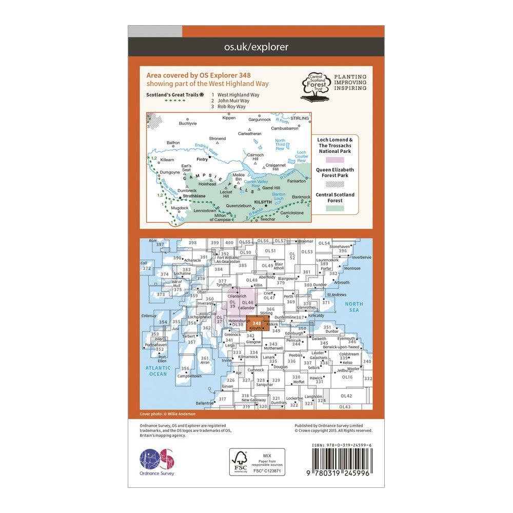 Explorer 348 Campsie Fells Map With Digital Version