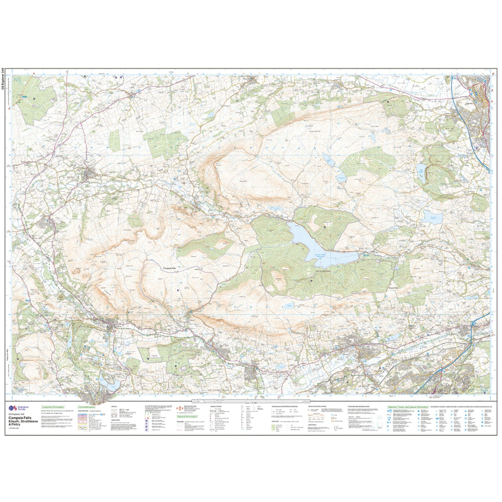 Explorer 348 Campsie Fells Map With Digital Version