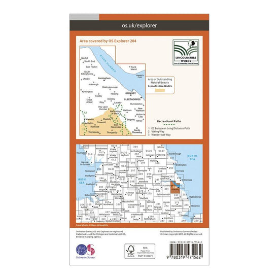 Explorer Active 284 Grimsby, Cleethorpes & Immingham Map With Digital Version