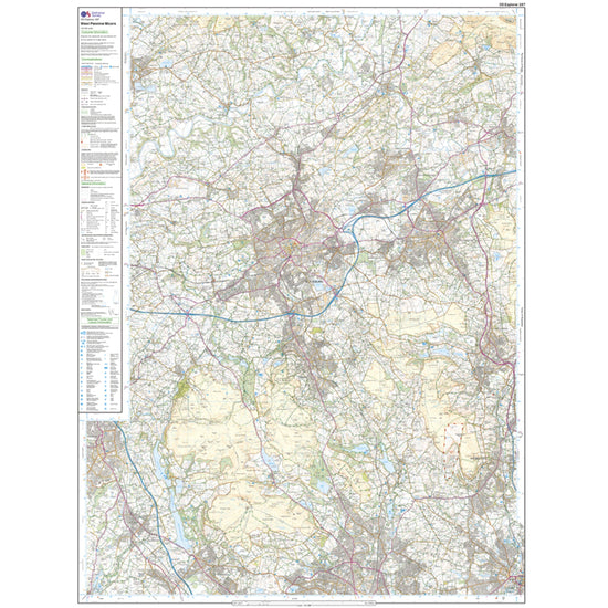 Explorer Active 287 West Pennine Moors, Blackburn, Darwen & Accrington Map With Digital Version