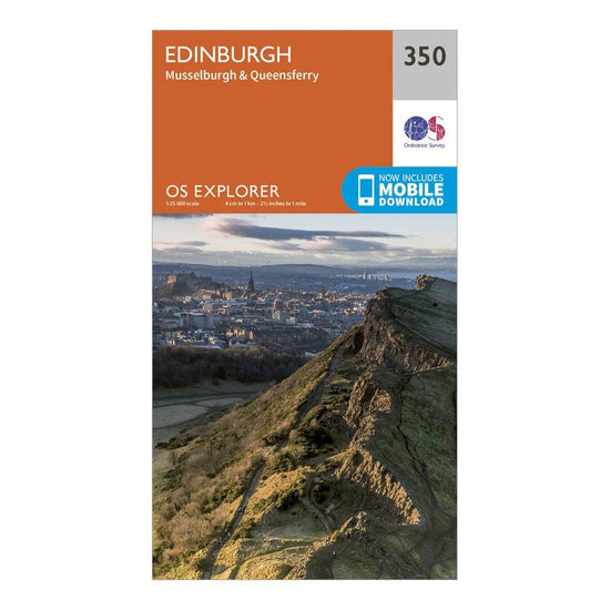 Explorer 350 Edinburgh Map With Digital Version