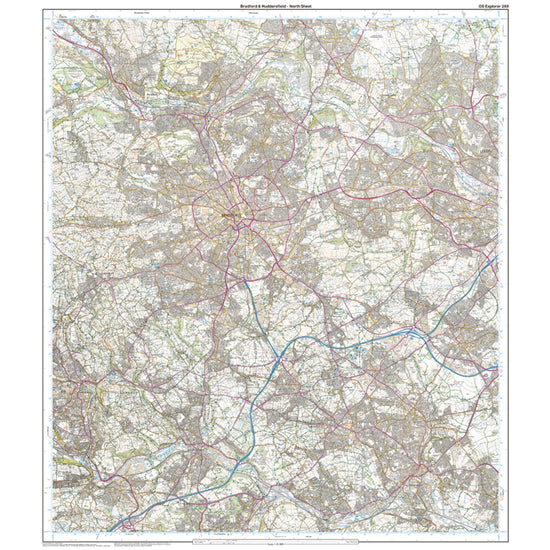 Explorer Active 288 Bradford & Huddersfield Map With Digital Version