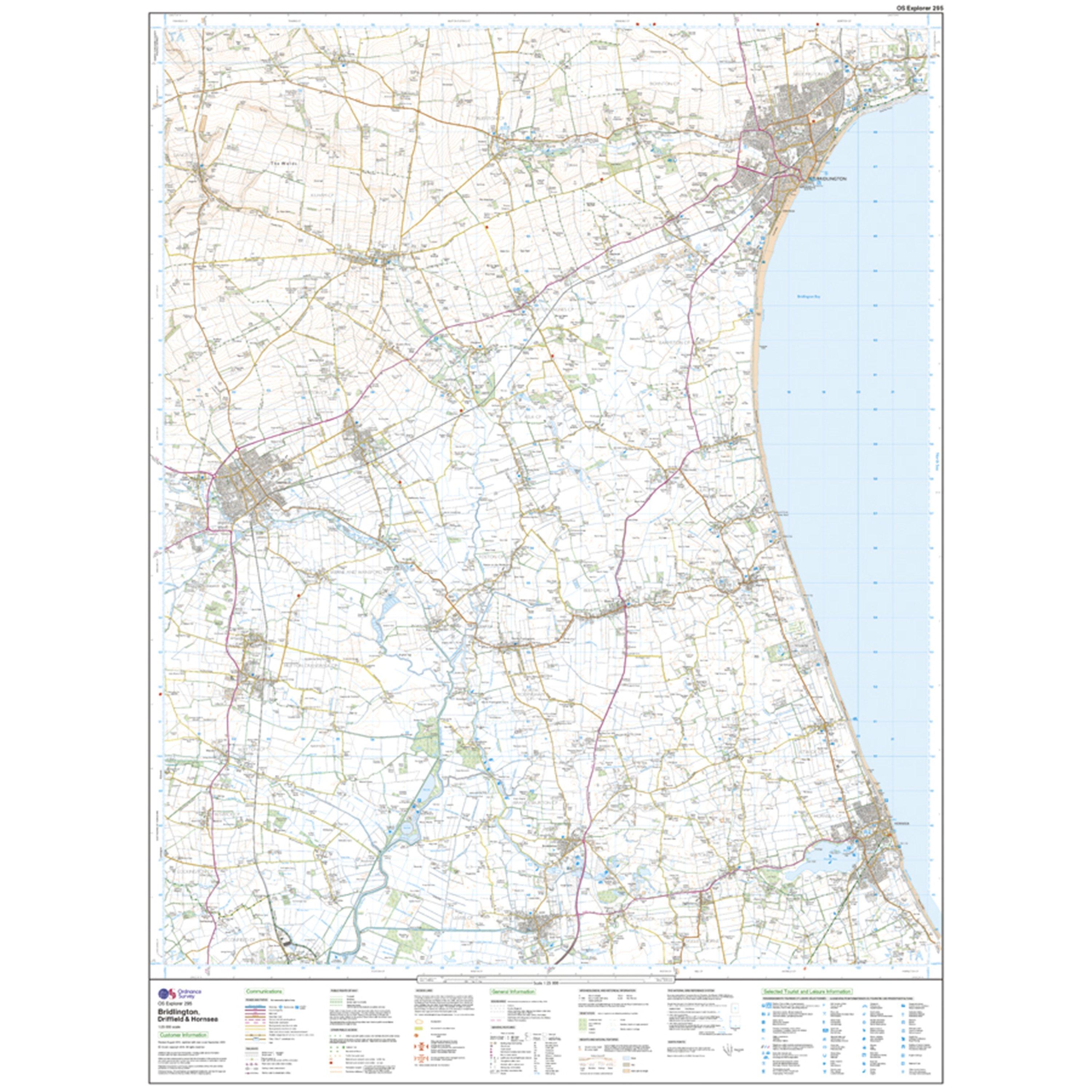 Explorer Active 295 Bridlington, Driffield & Hornsea Map With Digital Version