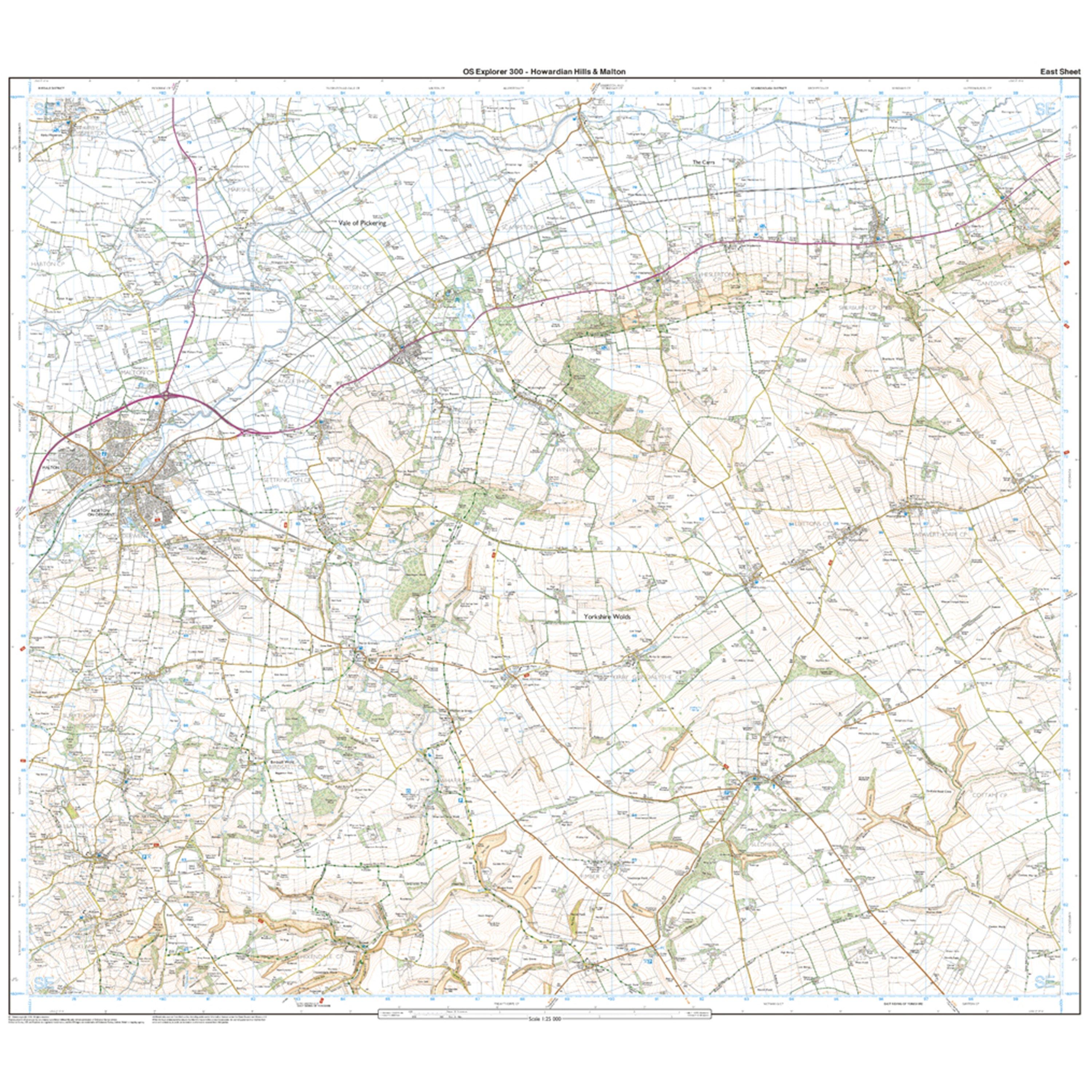 Explorer Active 300 Howardian Hills & Malton Map With Digital Version