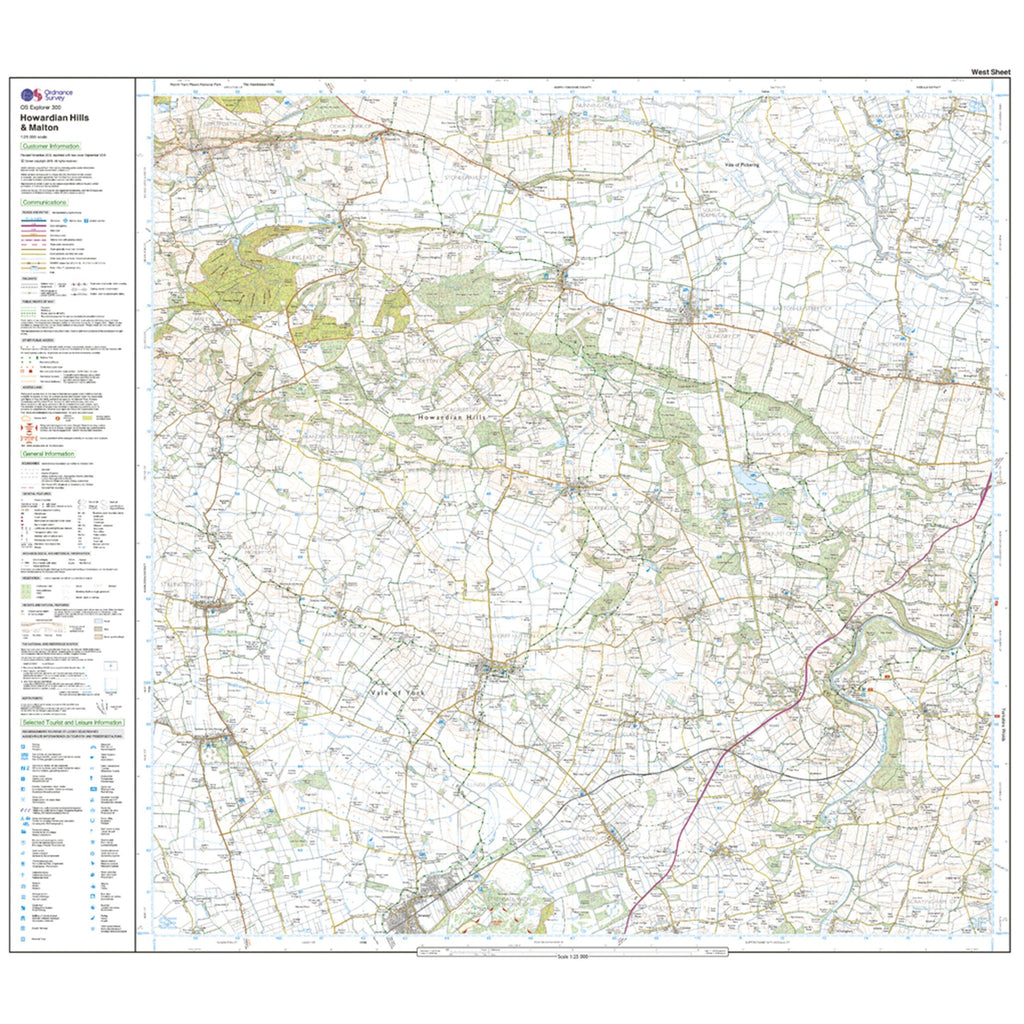 Explorer Active 300 Howardian Hills & Malton Map With Digital Version