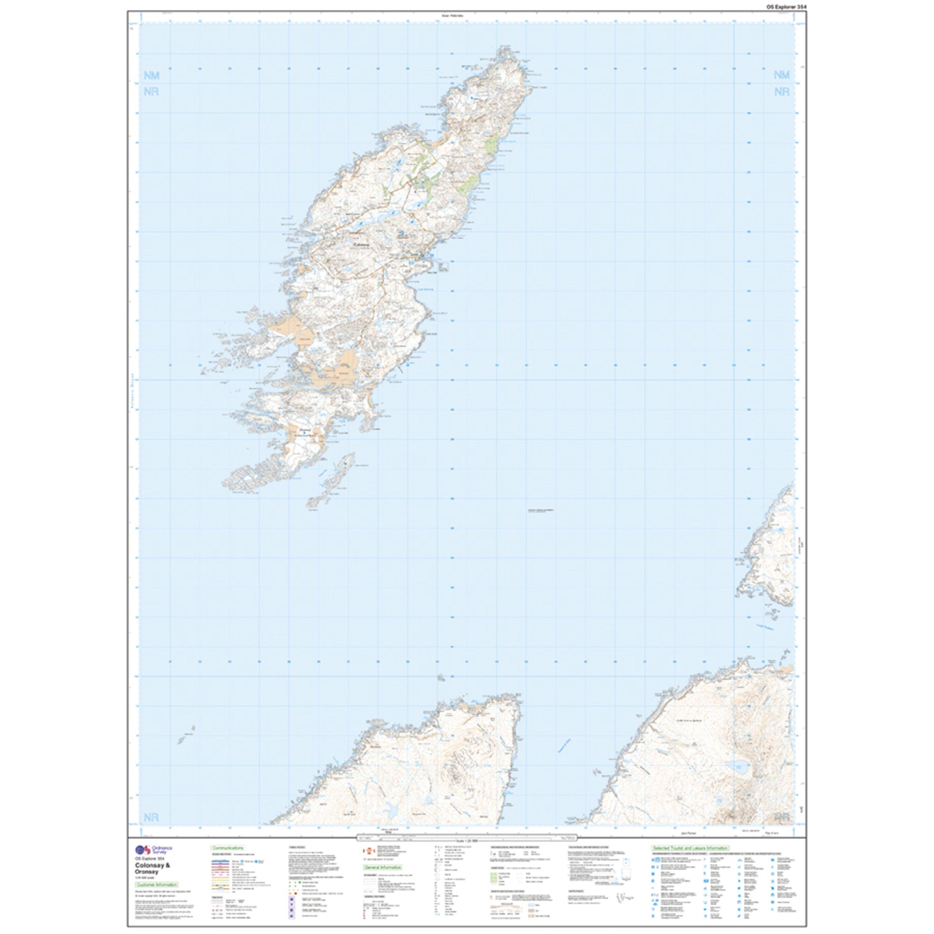 Explorer 354 Colonsay & Oronsay Map With Digital Version