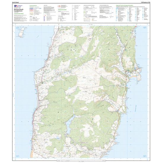 Explorer 256 Kintyre South Campeltown Map With Digital Version