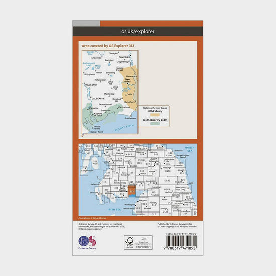 Explorer Active 313 Dumfries & Dalbeattie Map With Digital Version