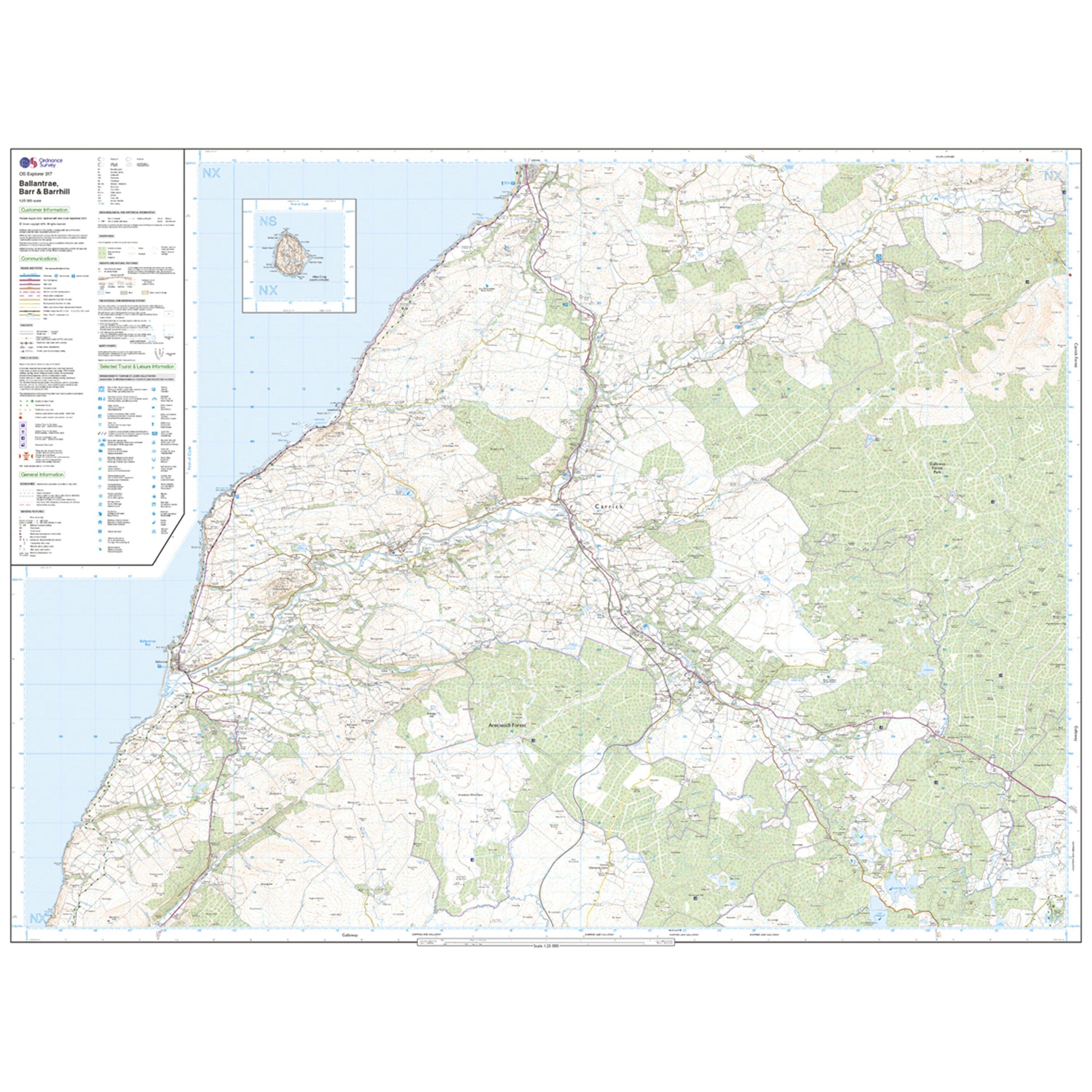 Explorer Active 317 Ballantrae, Barr & Barrhill Map With Digital Version