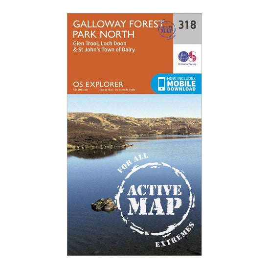 Explorer Active 318 Galloway Forest Park North Map With Digital Version