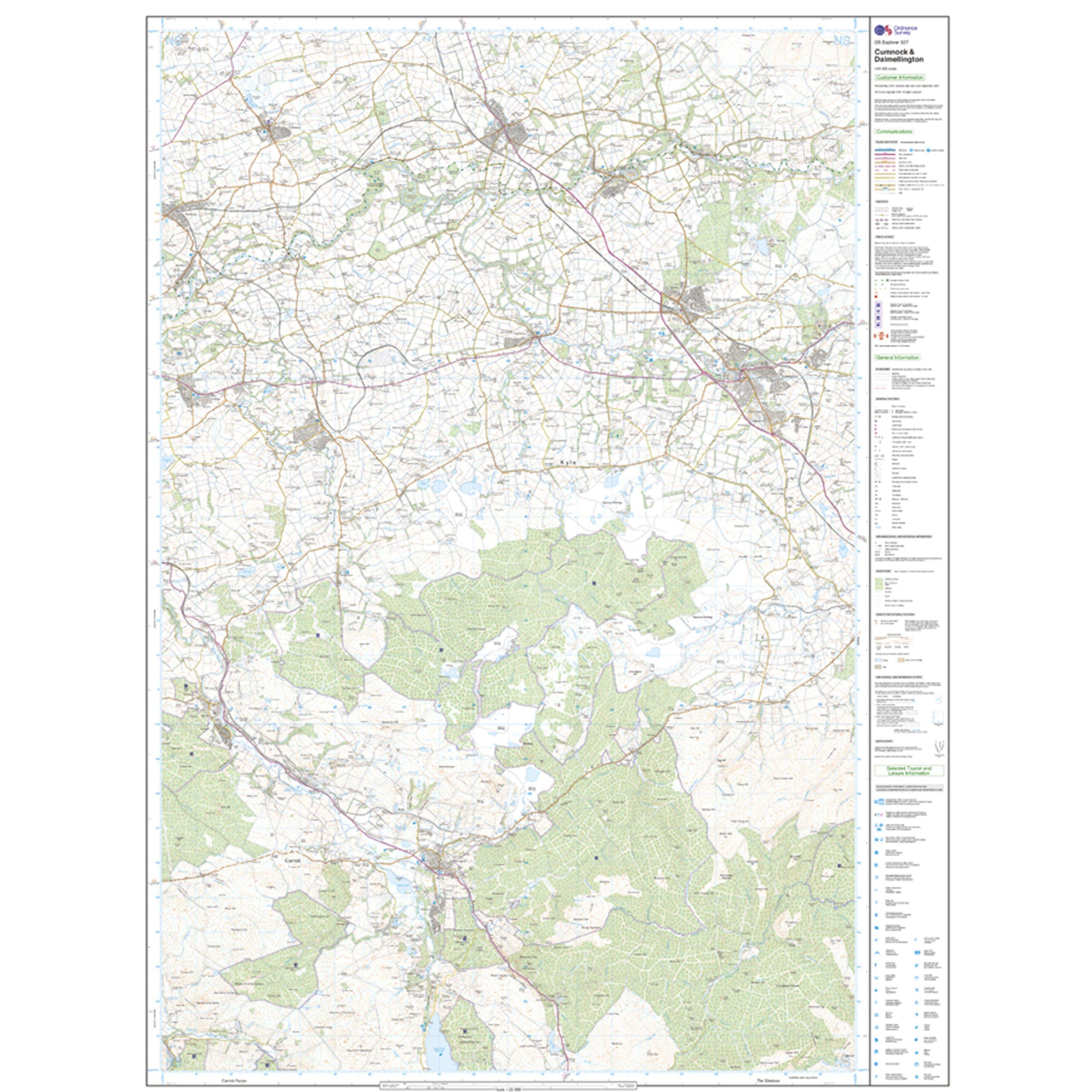 Explorer Active 327 Cumnock & Dalmellington Map With Digital Version