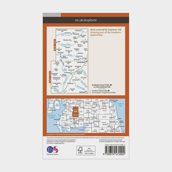 Explorer Active 328 Sanquhar & New Cumnock Map With Digital Version