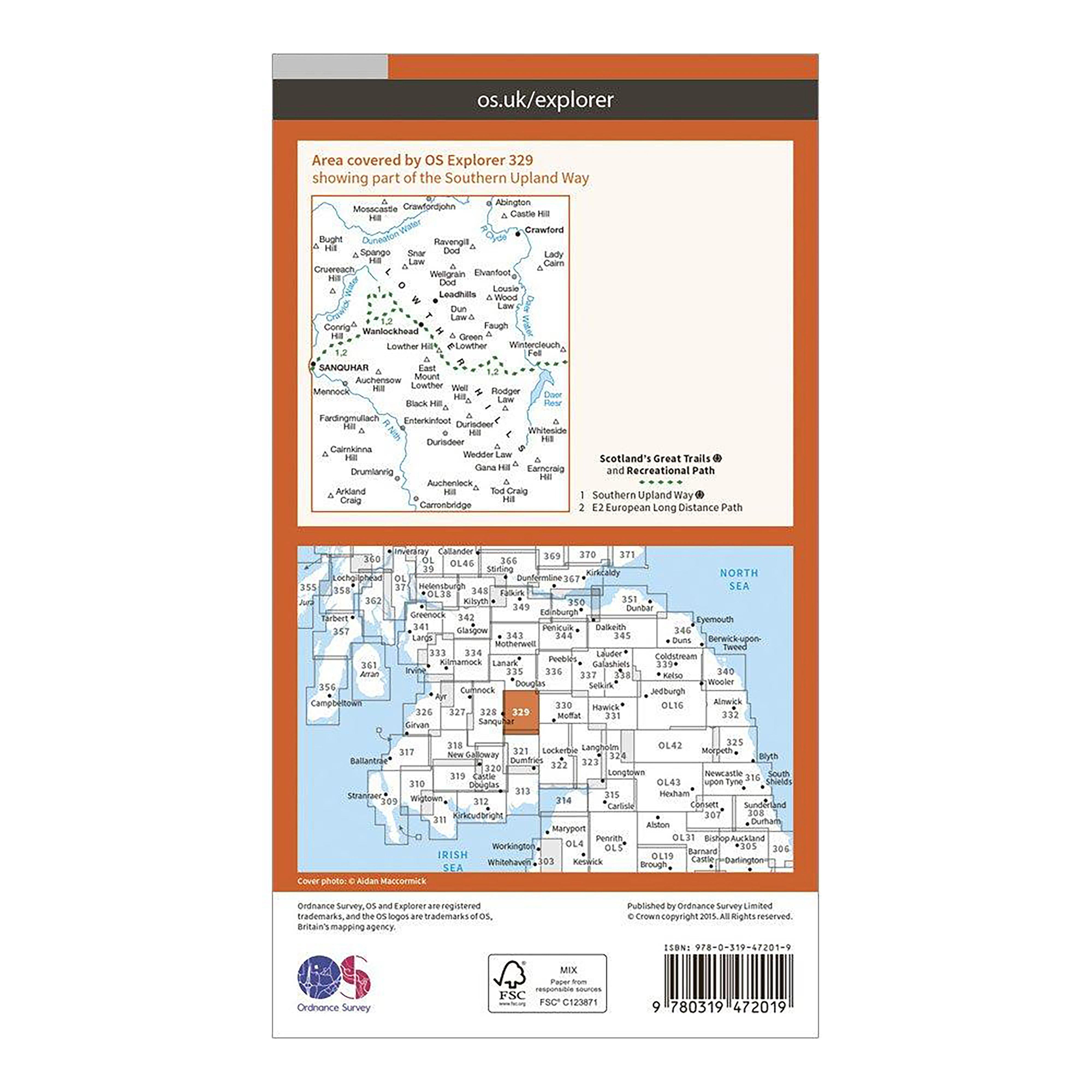 Explorer Active 329 Lowther Hills, Sanquhar & Leadhills Map With Digital Version