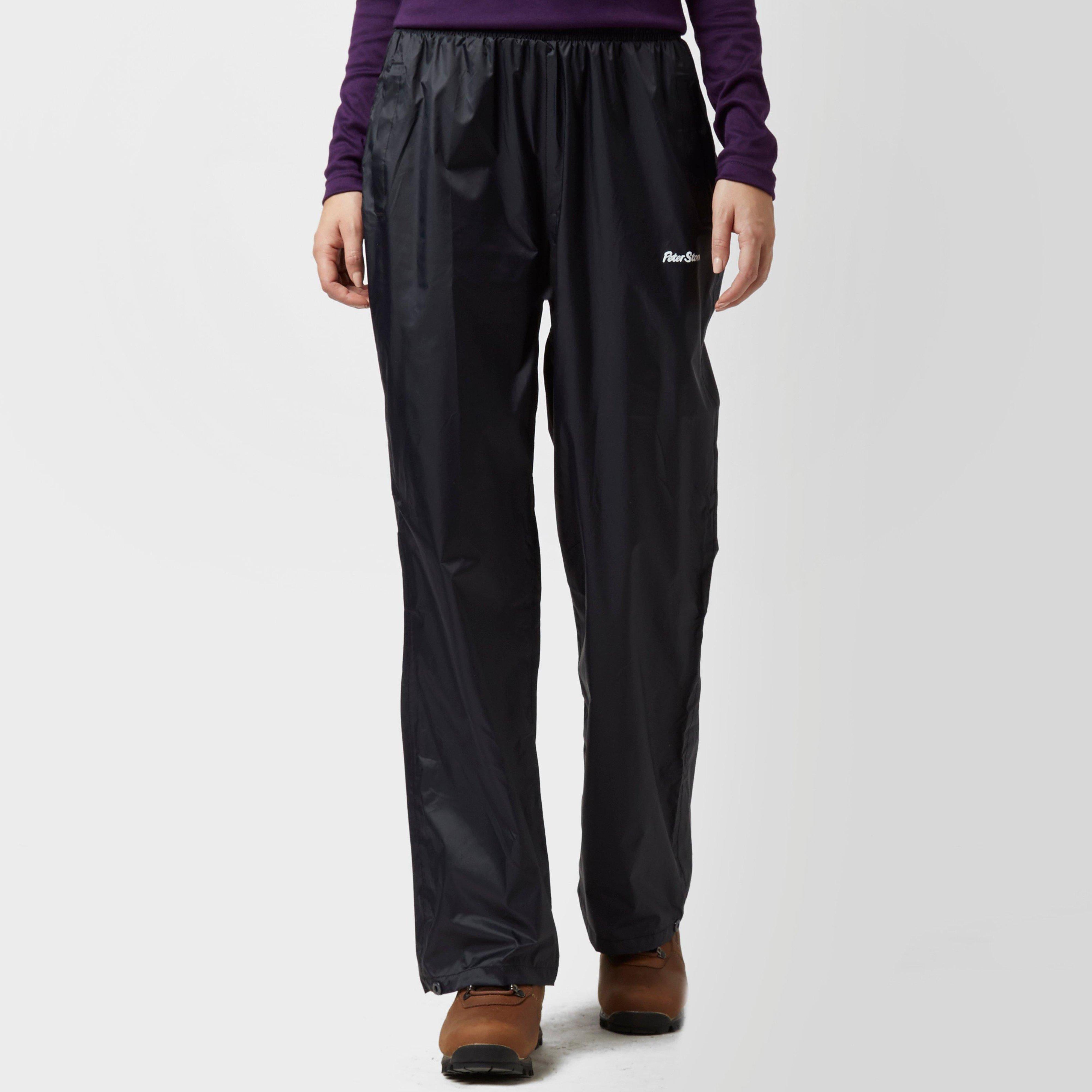 Womens Packable Waterproof Pants Black