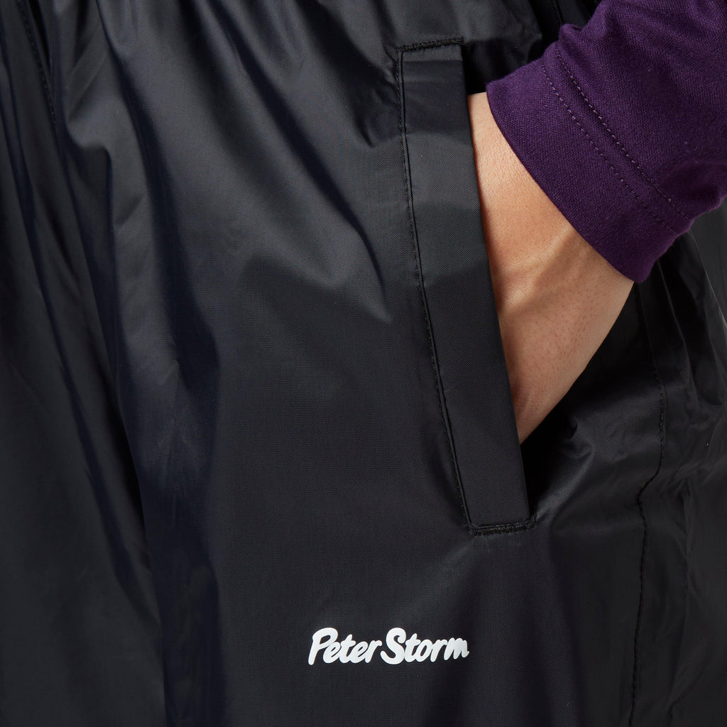 Womens Packable Waterproof Pants Black