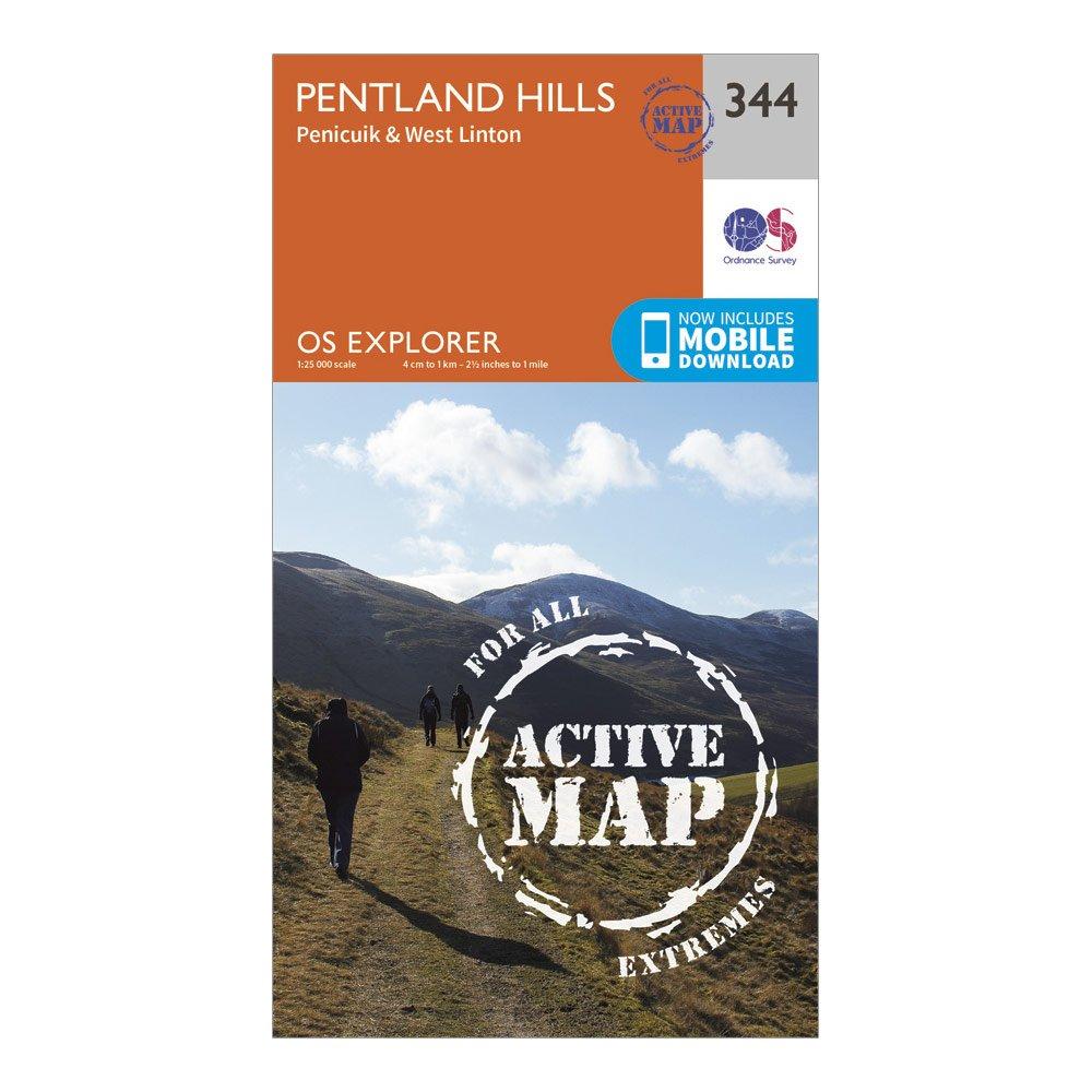Explorer Active 344 Pentland Hills Map With Digital Version