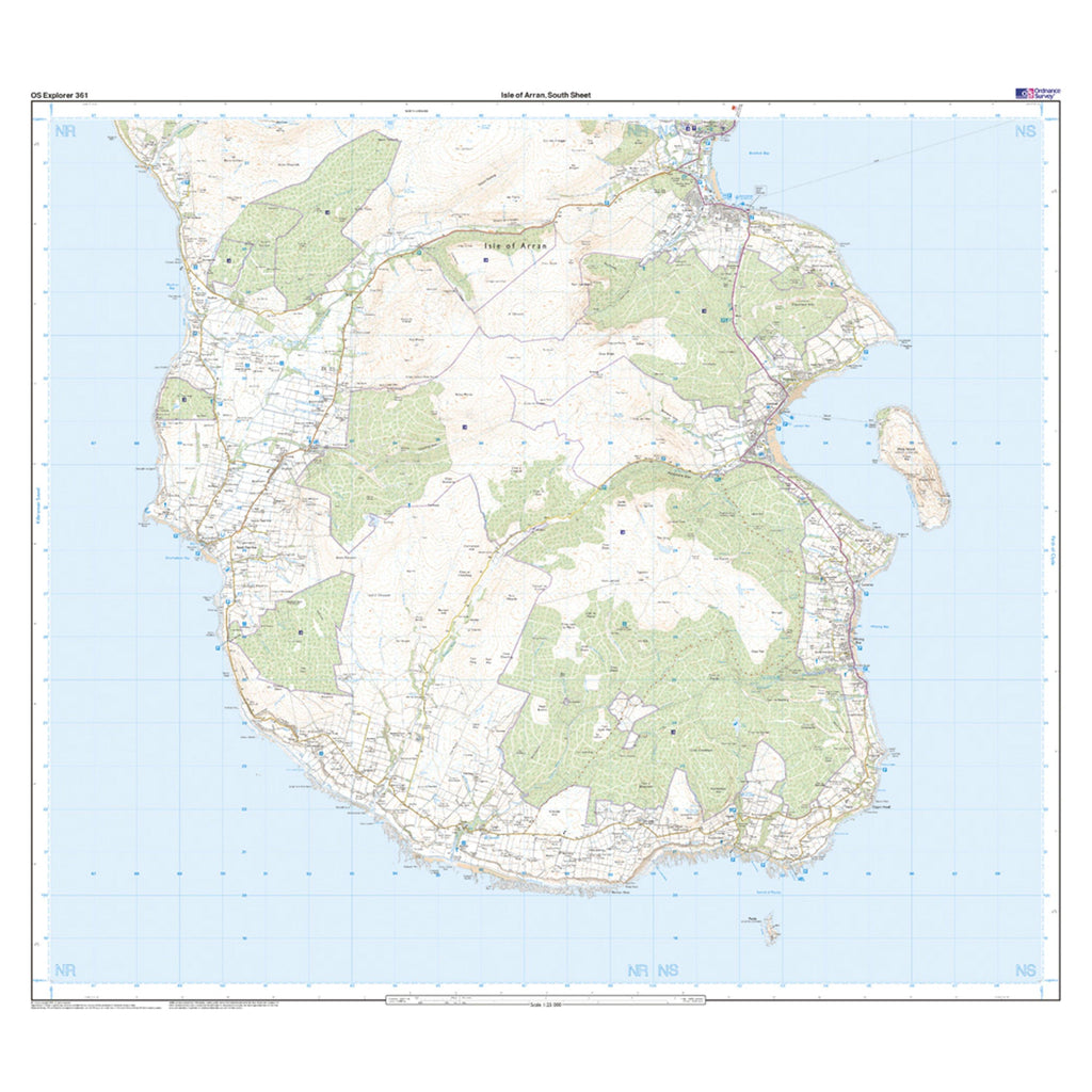 Explorer 361 Isle of Arran Map With Digital Version