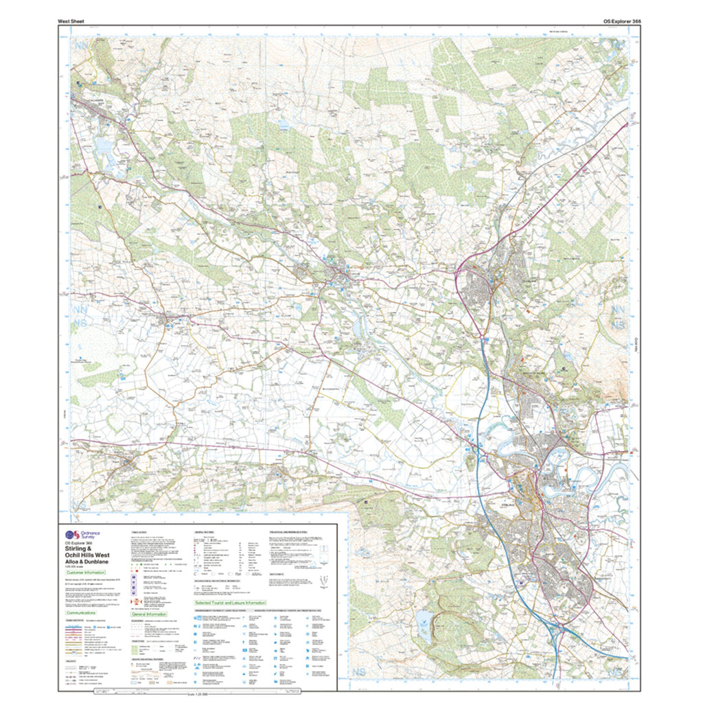 Explorer 366 Stirling & Ochil Hills Map With Digital Version
