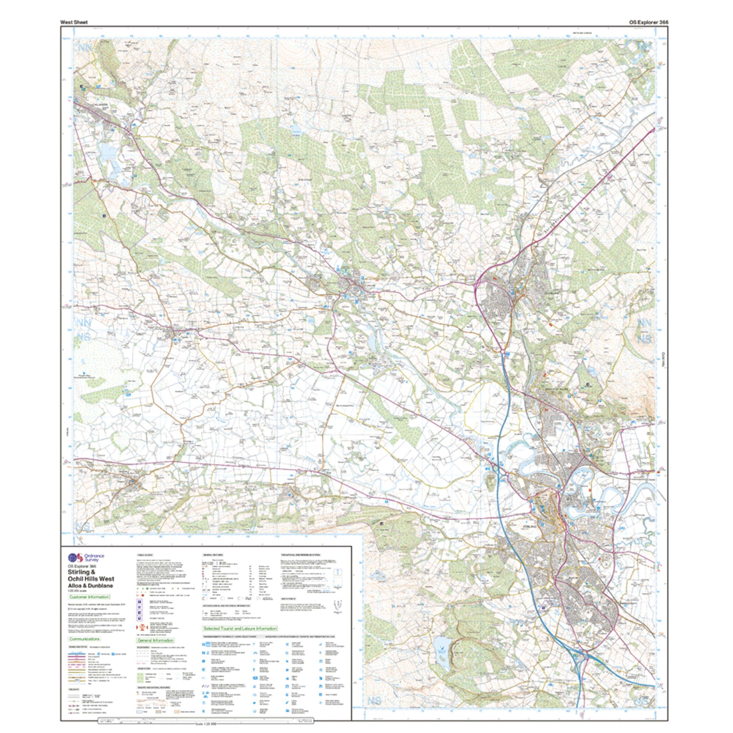 Explorer 366 Stirling & Ochil Hills Map With Digital Version