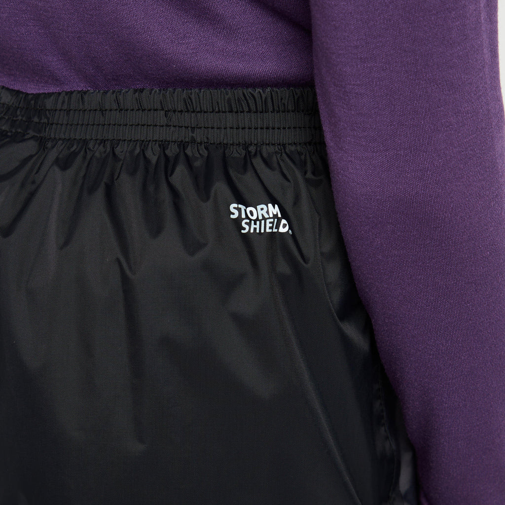 Kids Packable Waterproof Pants Black