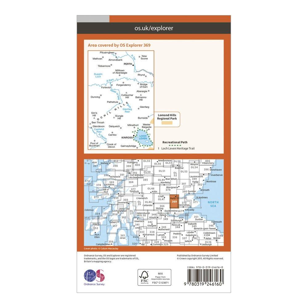 Explorer 369 Perth & Kinross Map With Digital Version