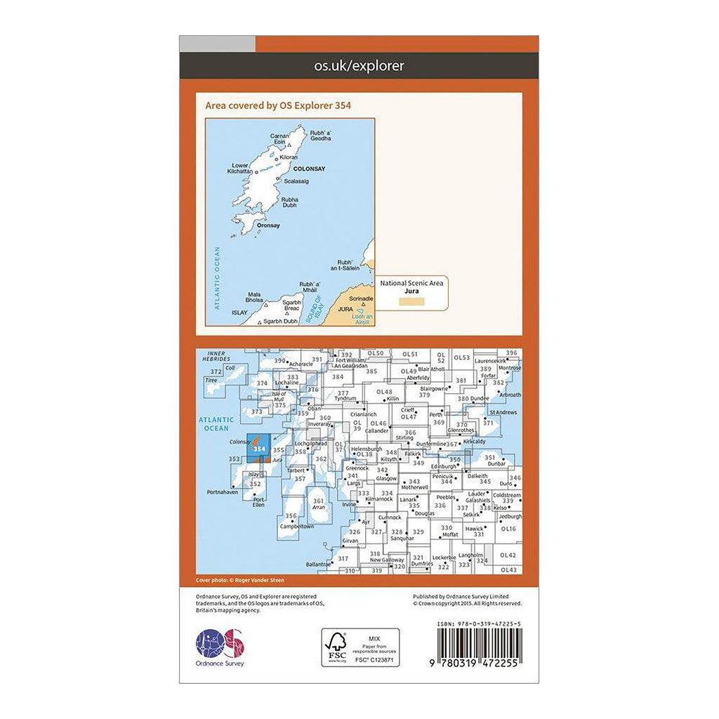 Explorer Active 354 Colonsay & Oronsay Map With Digital Version