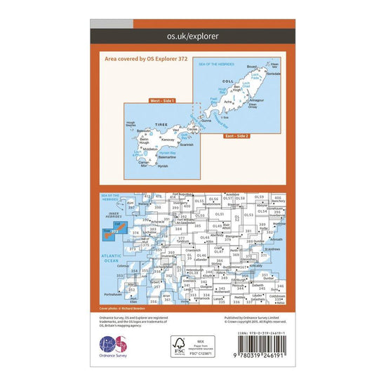 Explorer 372 Coll & Tiree Map With Digital Version