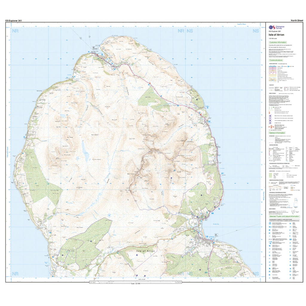 Explorer Active 361 Isle of Arran Map With Digital Version