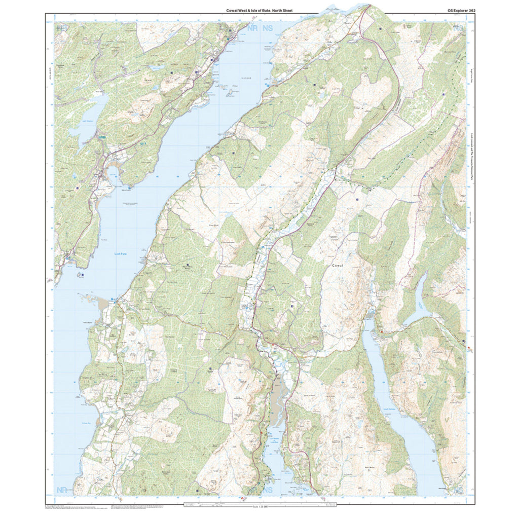Explorer Active 362 Cowal West & Isle of Bute Map With Digital Version