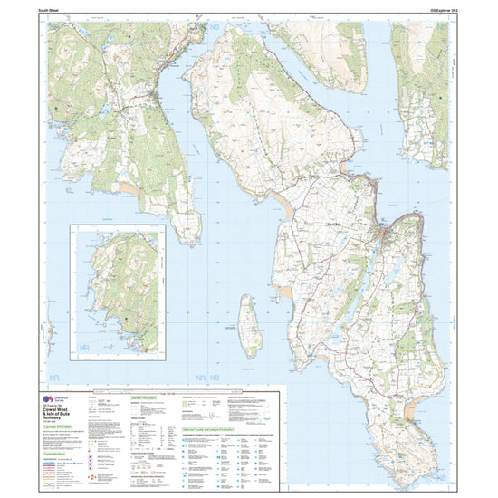 Explorer Active 362 Cowal West & Isle of Bute Map With Digital Version