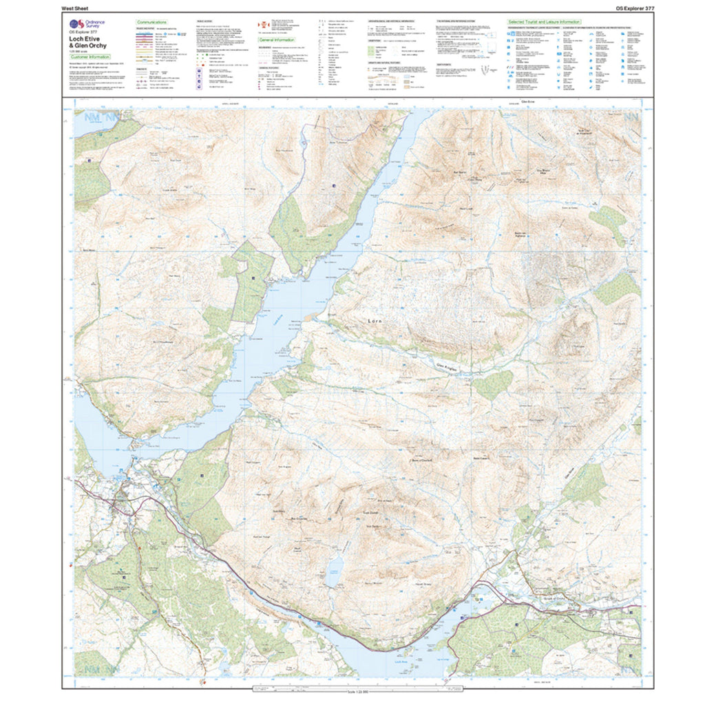 Explorer Active 377 Loch Etive & Glen Orchy Map With Digital Version