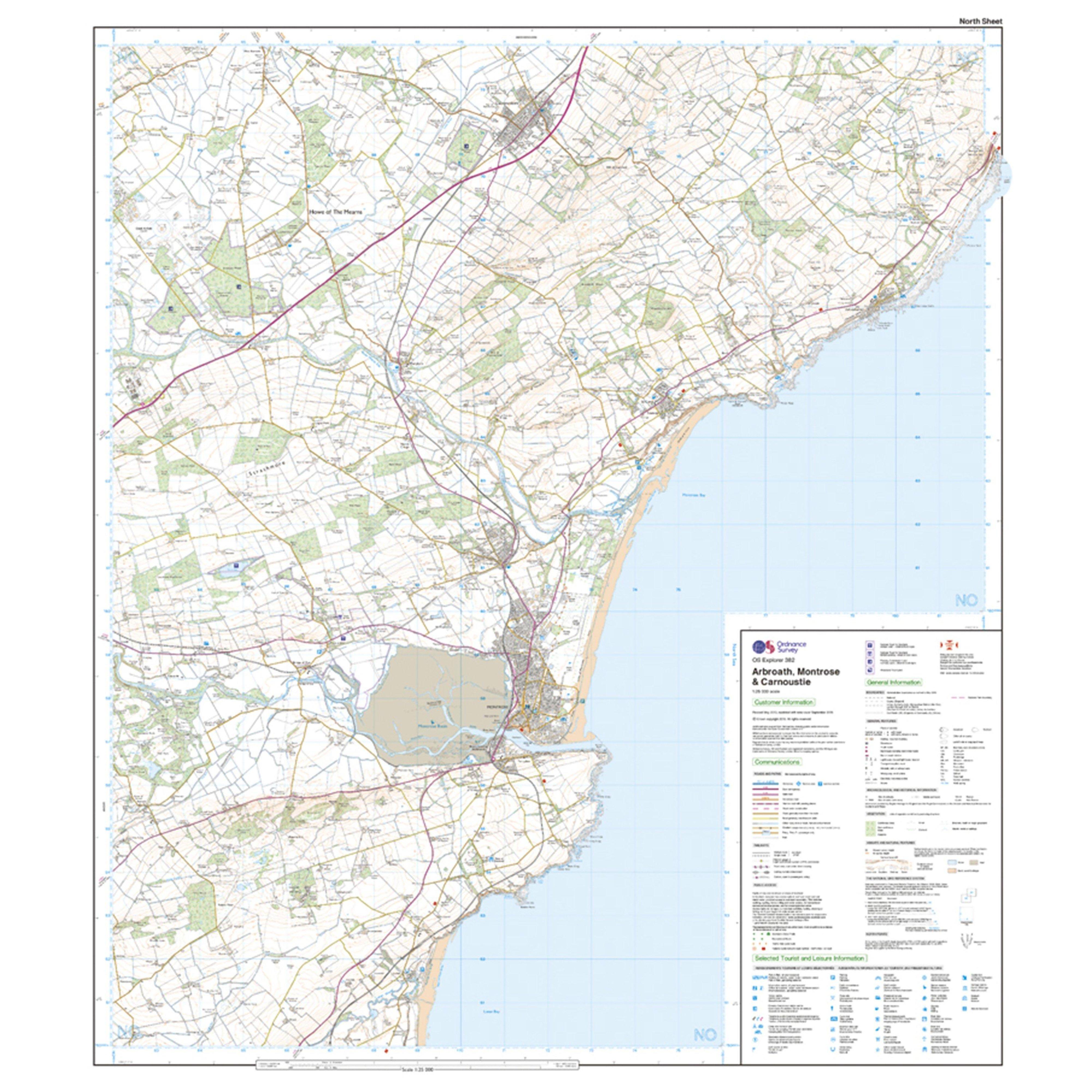 Explorer Active 382 Arbroath, Montrose & Carnoustie Map With Digital Version