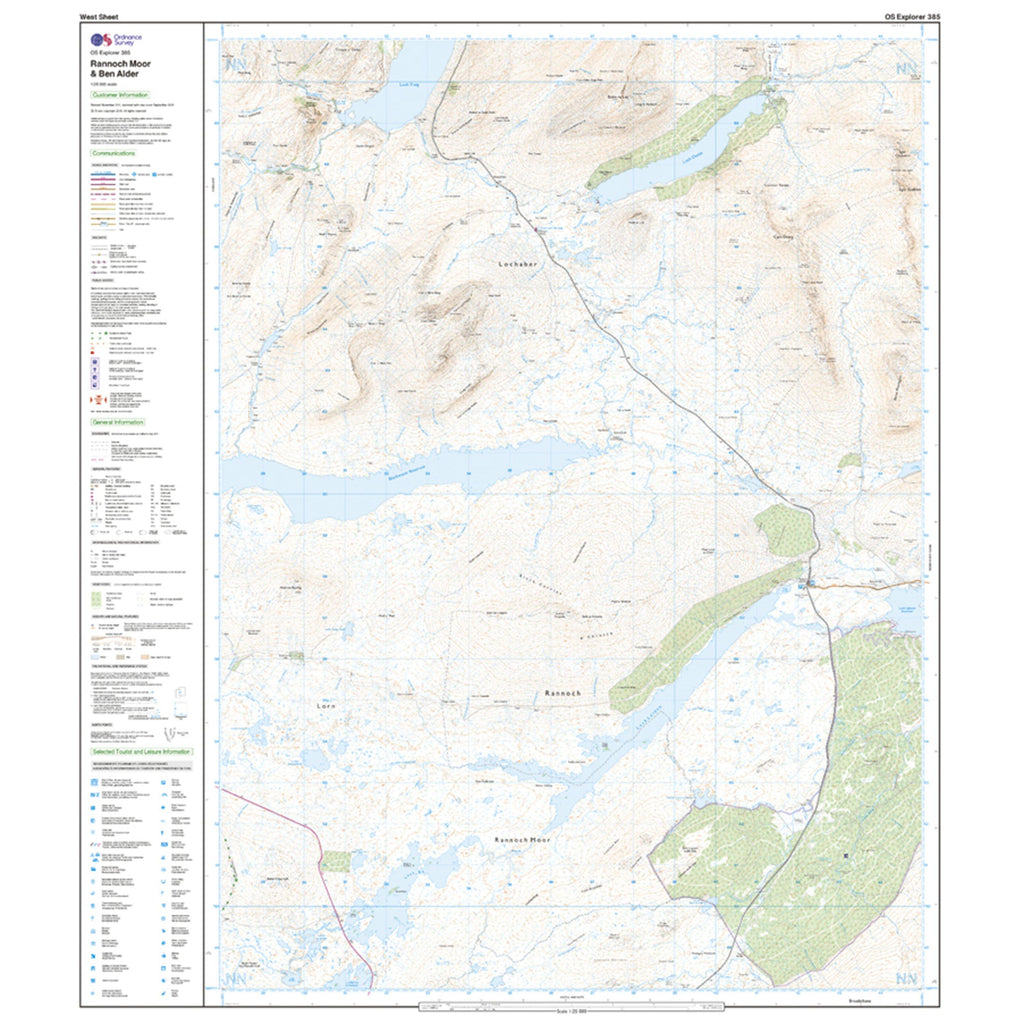 Explorer 385 Rannoch Moor & Ben Alder Map With Digital Version
