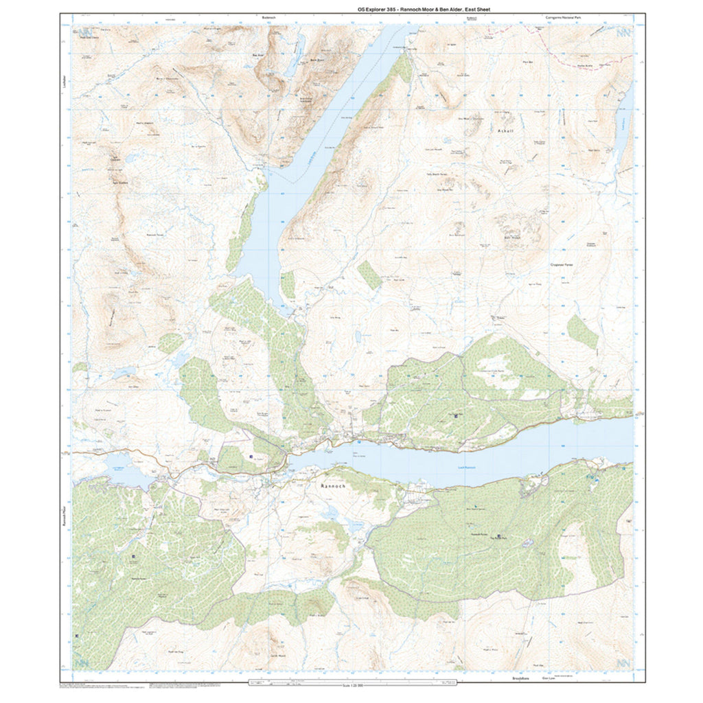 Explorer Active 385 Rannoch Moor & Ben Alder Map With Digital Version