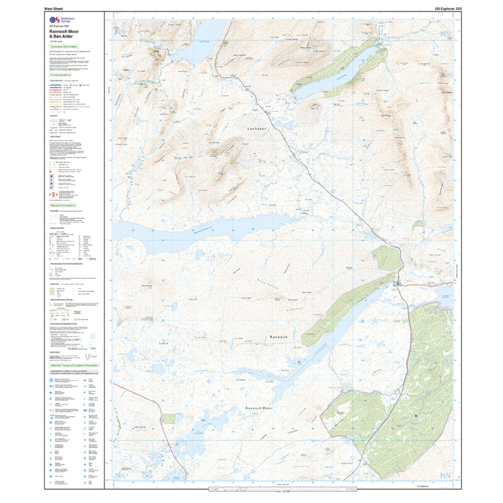 Explorer Active 385 Rannoch Moor & Ben Alder Map With Digital Version