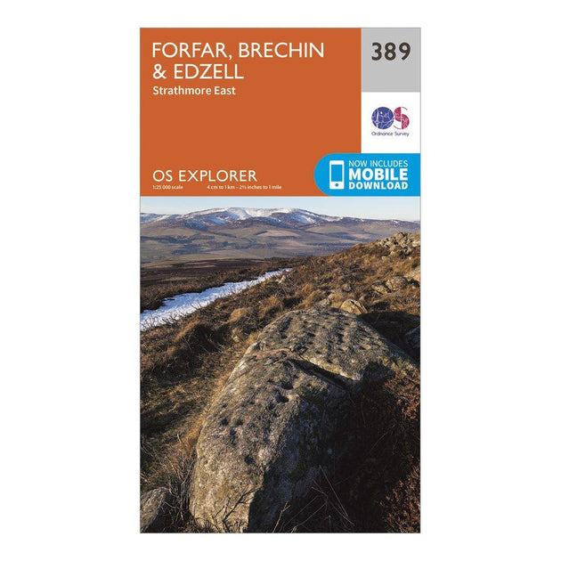 Ordnance Survey Explorer 389 Forfar, Brechin & Edzell Map With Digital ...