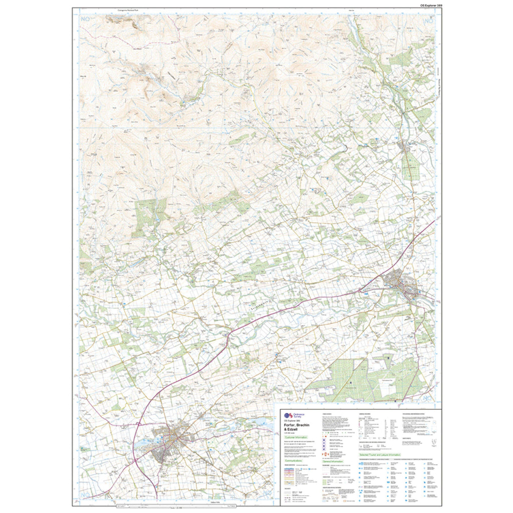 Explorer Active 389 Forfar, Brechin & Edzell Map With Digital Version