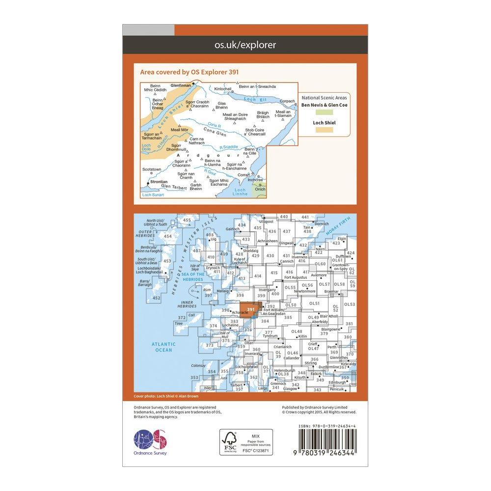 Explorer 391 Ardgour & Strontian Map With Digital Version